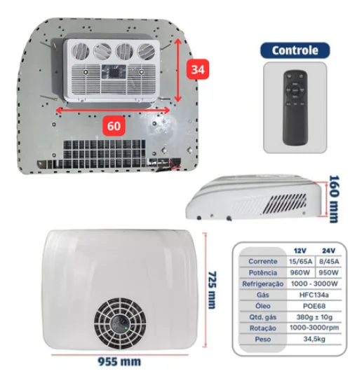 Caixa Evaporadora Externa/compressor Elétrico 24v [montada]