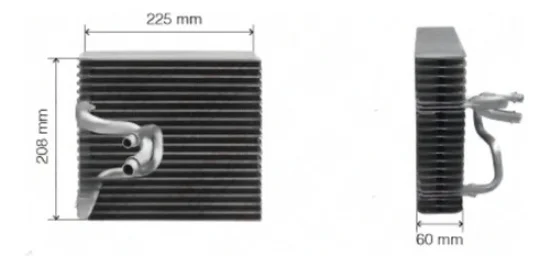 Evaporador Chevrolet Corsa 2002 a 2008, Montana 2002 a 2008