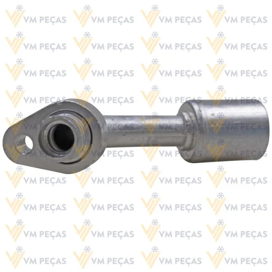 Conexao Block Fiting Aluminio 10x45 com Ventil R134 [com Clip]