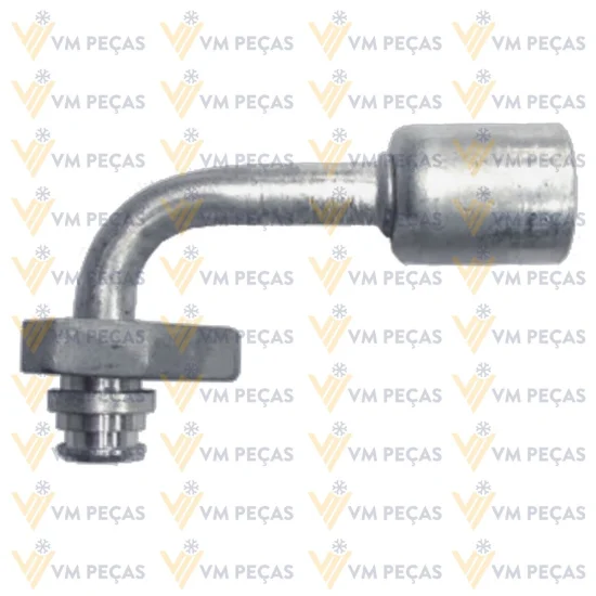 Conexao Block Fiting Radial Aluminio 10x90 [com Clip]