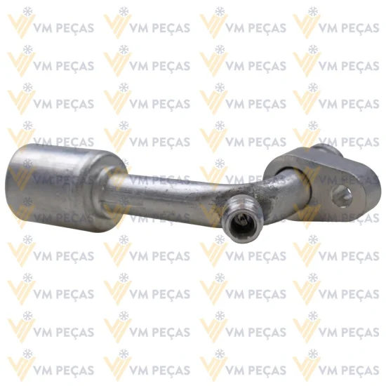 Conexao Block Fiting Radial Aluminio 10x90 com Ventil R134 [com Clip]