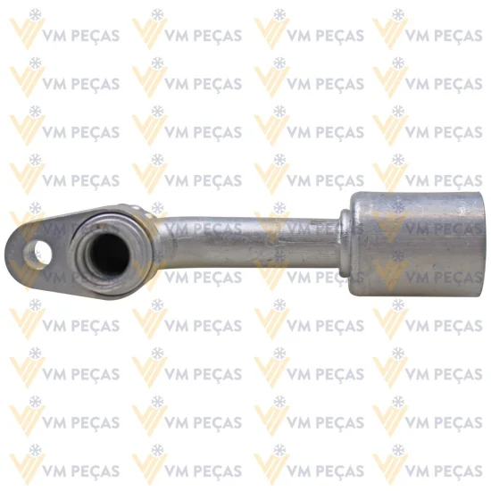 Conexao Block Fiting Radial Aluminio 10x90 com Ventil R134 [com Clip]