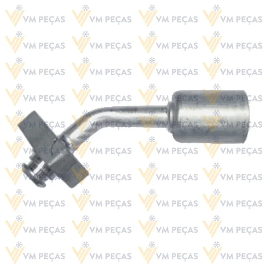 Conexao Block Fiting Radial Aluminio 8x45 [com Clip]