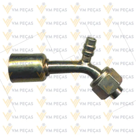 Conexao Oring Aço 6x45 com Ventil R134 [com Clip]