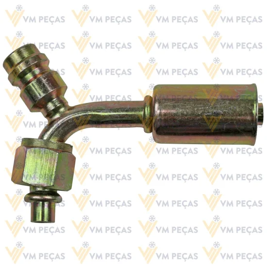 Conexao Oring Aço 6x90 com Ventil R134 [com Clip]