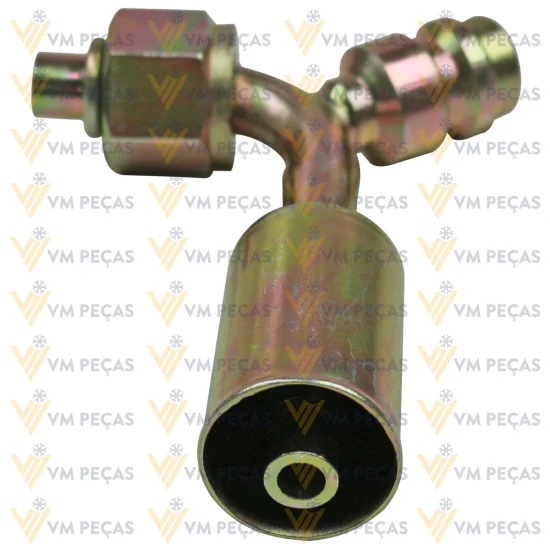 Conexao Oring Aço 6x90 com Ventil R134 [com Clip]