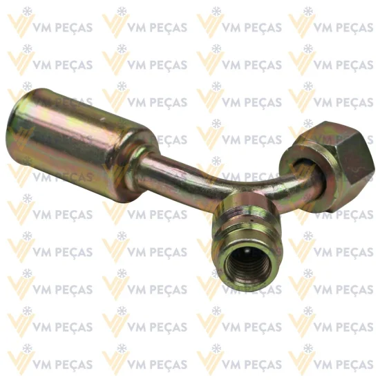 Conexao Oring Aço 6x90 com Ventil R134 [com Clip]