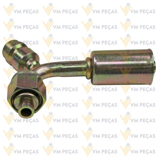 Conexao Oring Aço 6x90 com Ventil R134 [com Clip]