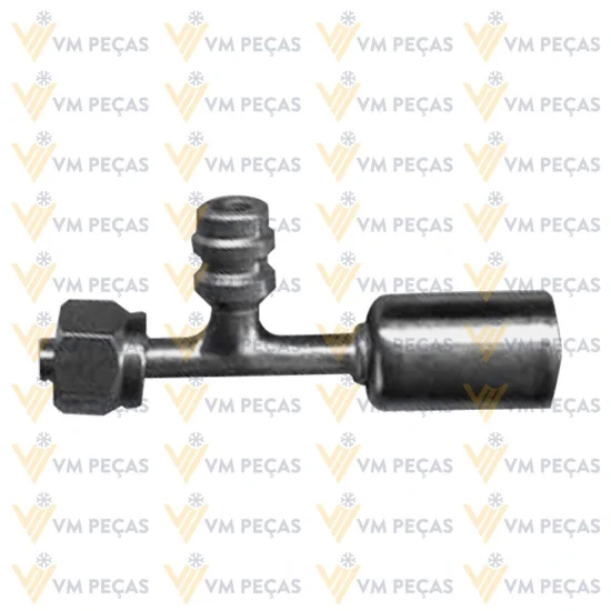 Conexao Oring Aluminio 6 Reta com Ventil R134 [com Clip]