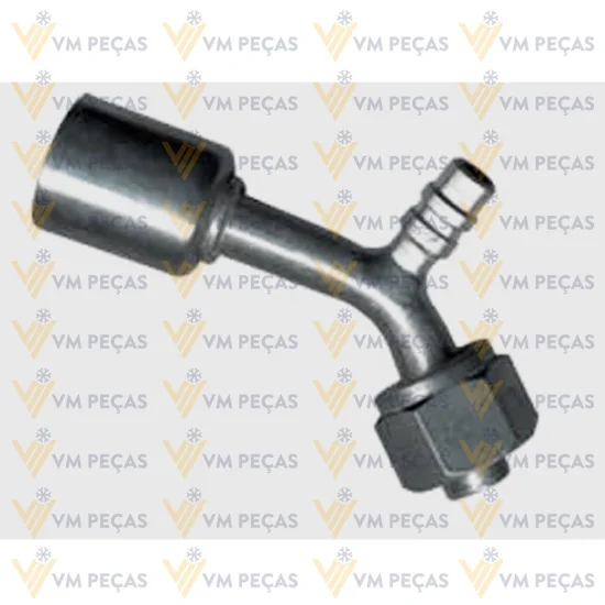 Conexao Oring Aluminio 6x45 com Ventil R134 [com Clip]