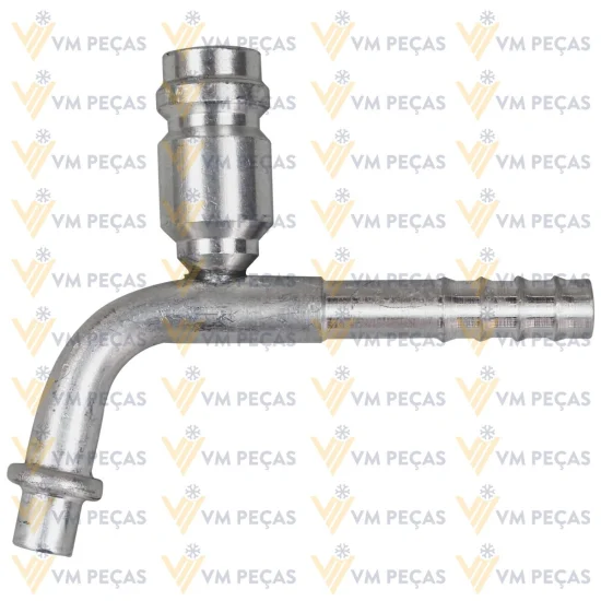 Conexao Oring Aluminio 6x90 [SEM PORCA] com Ventil R134