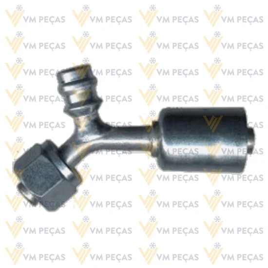 Conexao Oring Aluminio 8x45 com Ventil R134 [com Clip]