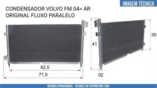 Condensador Volvo FM 2004 a 2014
