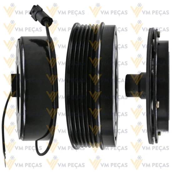 Conjunto de Embreagem Denso 10P15, 6P 6pk 124mm 12v [importado]