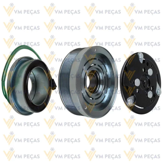 Conjunto de Embreagem Sanden SD7H15 Caterpillar 8pk 152mm [importado]