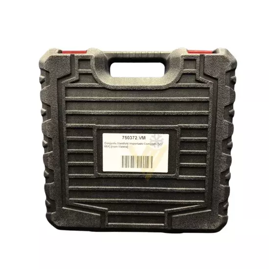 Conjunto Manifold importado Completo [com Adaptador e Saca R12/R134] [Mangueira 2,5m] [com Maleta]