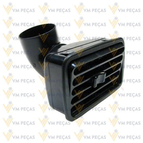 Difusor de Ar Retangular [Preto] [com Bocal 2 Polegadas e Cotovelo]