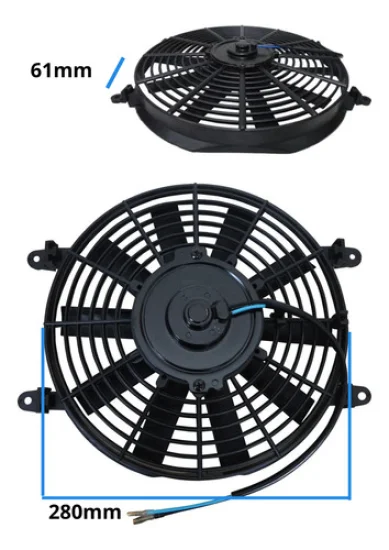 Eletroventilador Universal 10" 12v [Pa Reta]