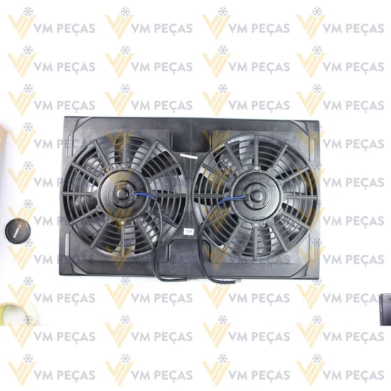 Eletroventilador Universal com Defletor 10" 12v [Pa em S] [Duplo]