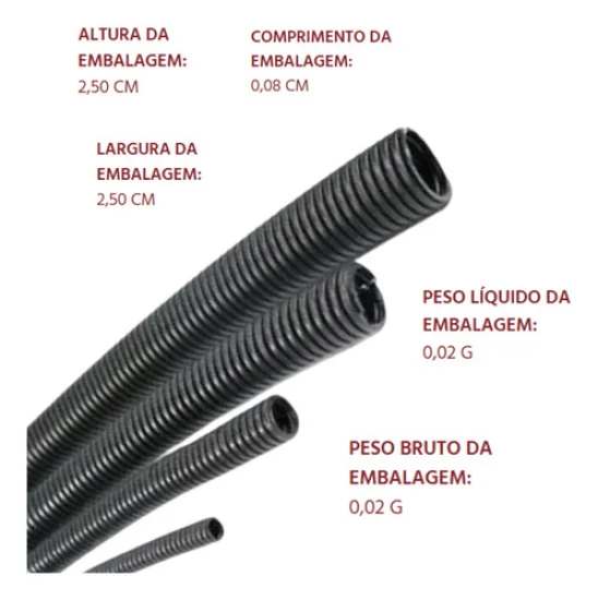 Espaguete / Conduite Corrugado Anti Chama 17/32 13mm [Metro] [Rainha das Sete]
