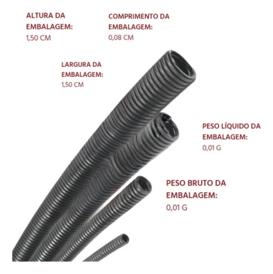 Espaguete / Conduite Corrugado Anti Chama 7/32 5,9mm [Metro] [Rainha das Sete]