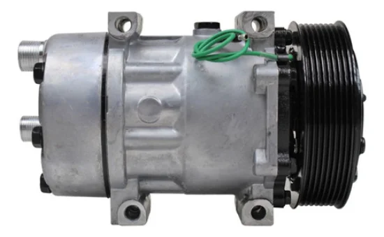 Compressor Sanden SD7H15, Passante, Volvo, 8pk 136mm, 24v [Saida Horizontal 8x10]
