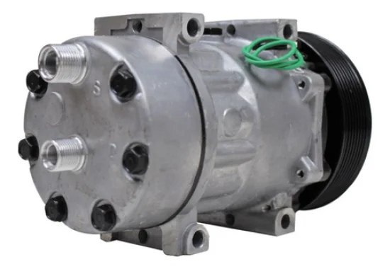 Compressor Sanden SD7H15, Passante, Volvo, 8pk 136mm, 24v [Saida Horizontal 8x10]