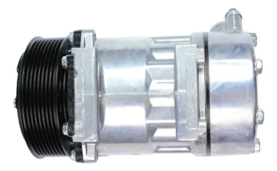 Compressor Sanden SD7H15, Passante, Scania, 8pk, 24v, Saida 45º [importado]