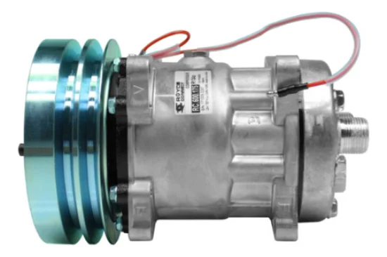 Compressor Sanden SD7H15, Orelha, Case /New Holland TC5070 2A 150mm, 12v, Horizontal 12x12 [importado]