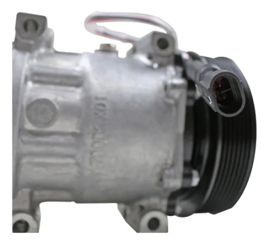 Compressor Sanden SD7H15, Passante, DAF XF105, 410, 460, 510, CF360, CF410 7pk 140mm, 24v [importado]