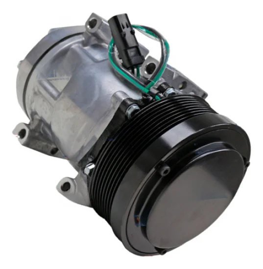 Compressor Sanden SD7H15, Passante, Caterpillar 317, 320, 336GC, 8pk 132mm, 24v [importado]