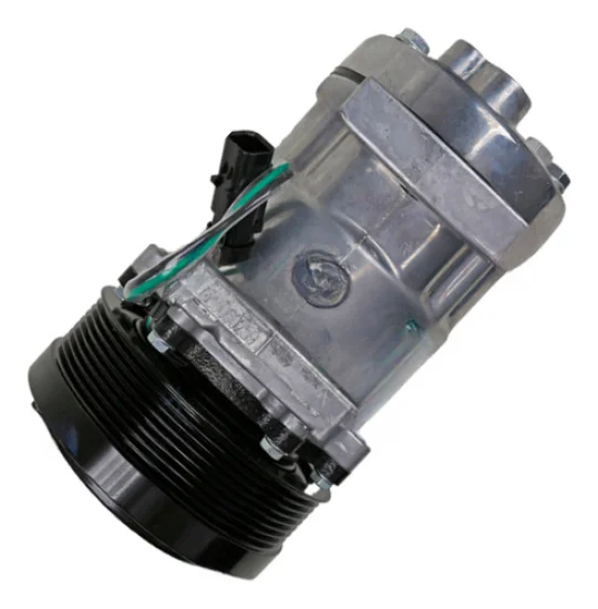 Compressor Sanden SD7H15, Passante, Caterpillar 317, 320, 336GC, 8pk 132mm, 24v [importado]