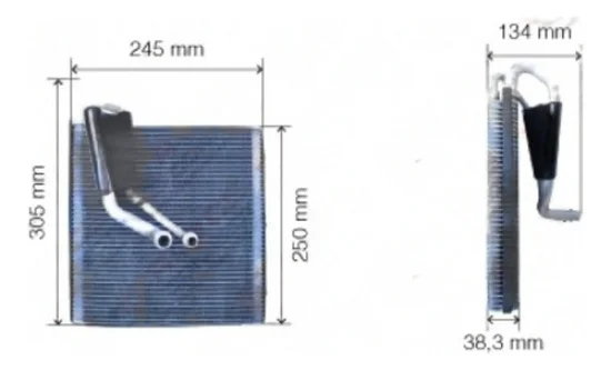 Evaporador VW Golf 2013> /Audi A3 2013> [Sistema Valeo]