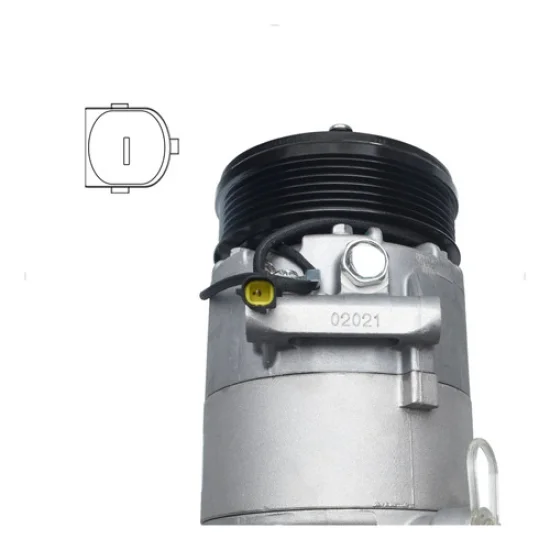 Compressor CVC Delphi VW Gol, Parati, Saveiro G3, G4 2001 a 2007 6pk [CS10045] [Original]