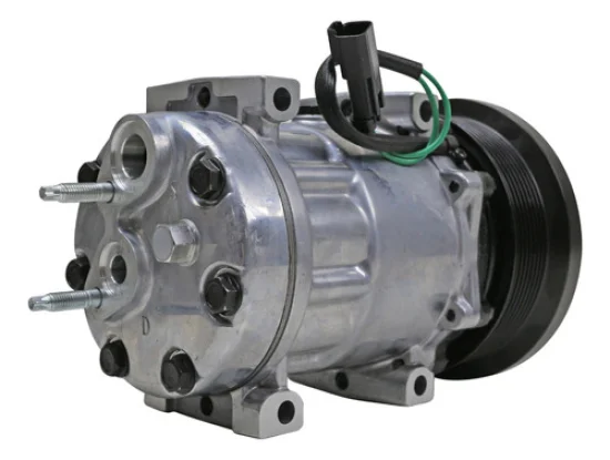 Compressor Sanden SD7H15, Passante, Caterpillar Serie K, 8pk 132mm, 24v [importado]