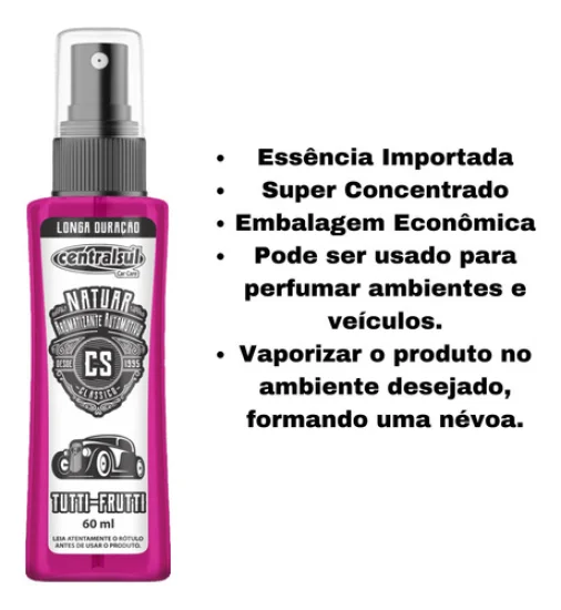 Aromatizante Natuar 60ml CentralSul [Tutti Frutti]