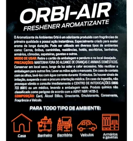 Aromatizante para Pendurar no Retrovisor Orbi [Ponant]