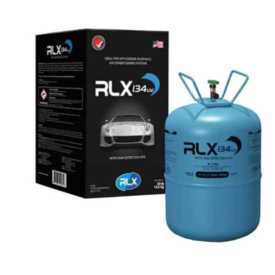 Fluido Refrigerante Gas R134a Botija 13,6kg RLX com Contraste