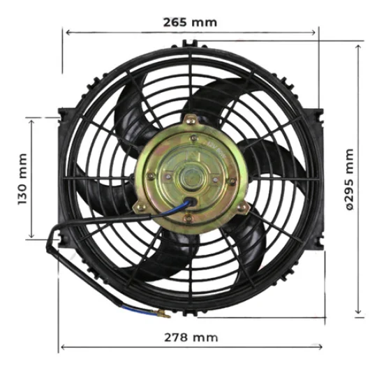 Eletroventilador Universal 10" 12v [Pa em S]