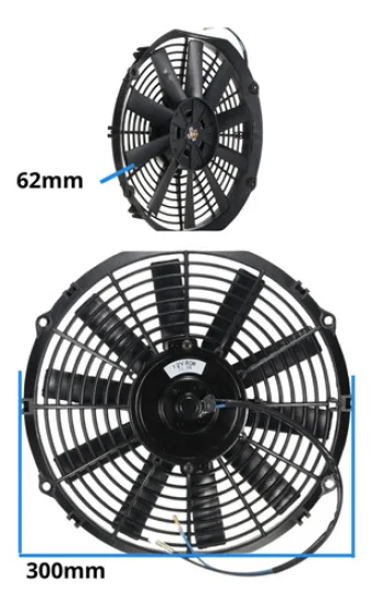 Eletroventilador Universal 12" 12v [Pa Reta]
