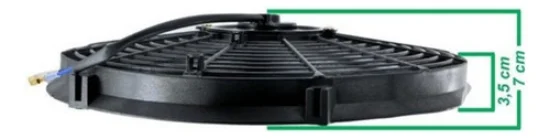 Eletroventilador Universal 14" 12v [Pa Reta]