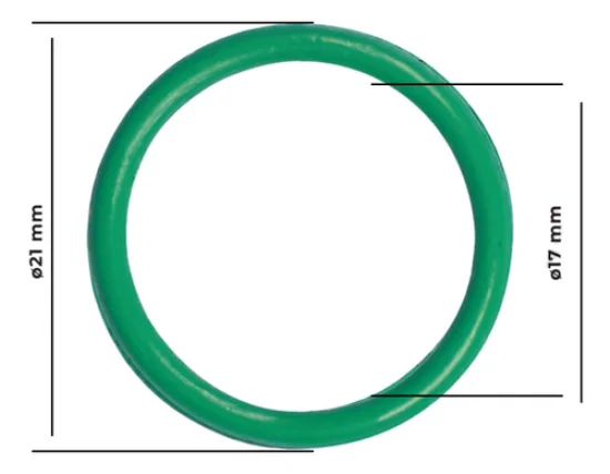 Oring R134 12mm Fino [Pacote com 10 peças] [Verde]