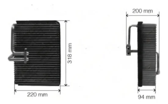 Evaporador Volvo Escavadeira E210, E360, E460, EC240 /JCB 426 Pa Carregadeira