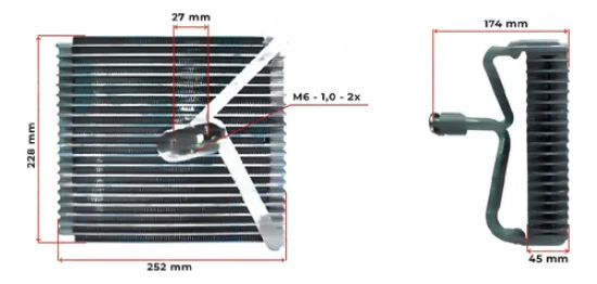 Evaporador Kia Picanto 2008 a 2011