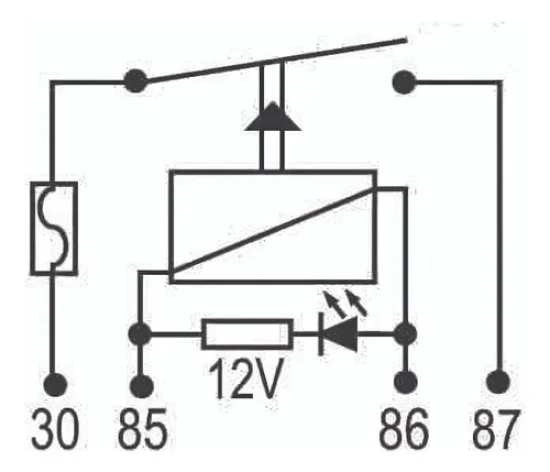 Rele Auxiliar 4 Terminais 40A [com LED]