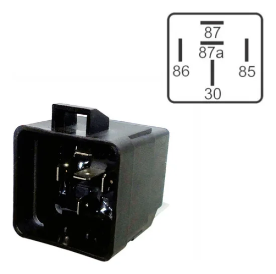 Rele Auxiliar 5 Terminais [com Suporte] 50/30A 12v