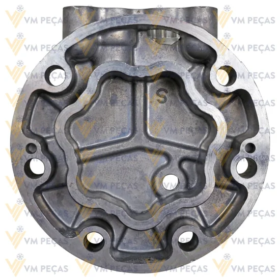 Tampa Traseira para Compressor Sanden SD7H13 Komatsu WA470 /Case /Caterpillar Escavadeira 321 [Vertical] [importado]