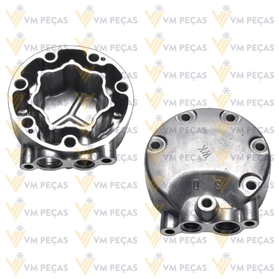Tampa Traseira para Compressor Sanden SD7H15 Scania Saida 45º [importado]