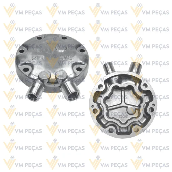Tampa Traseira para Compressor Sanden SD7H15 Vertical 8x10 [importado]