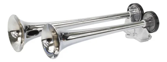 Buzina Eletropneumatica 2 Cornetas Cromada 24v [Vetor]